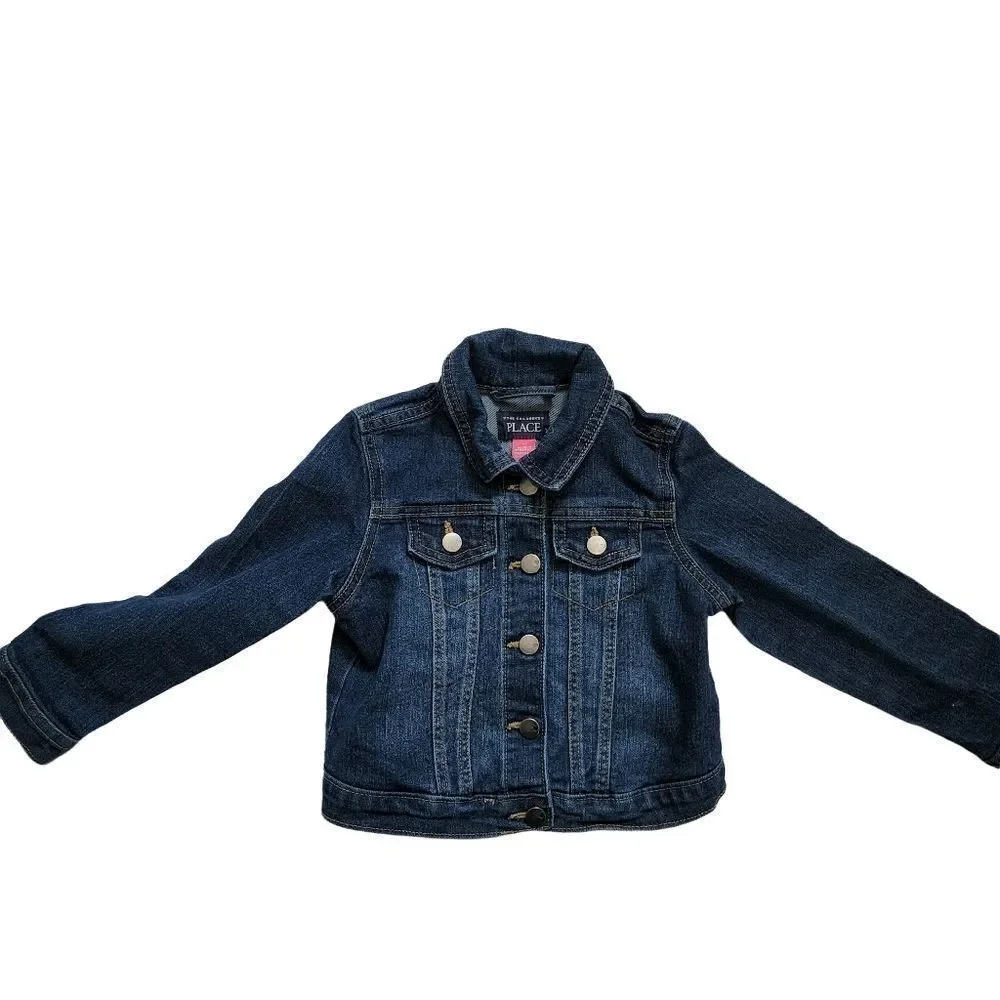 Children's Place Girls Size 4 Medium Dark Rinse Blue Jean Jacket